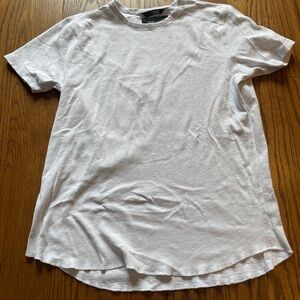 Wings + Horns 1x1 slub tee, white. Size large.